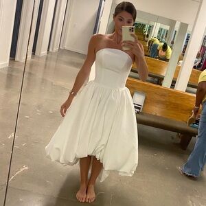 Jovani Strapless Asymmetrical High-Low Dress with Full Skirt 42345